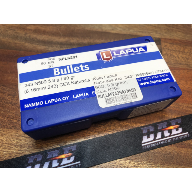 Kula Lapua CEX Naturalis .243", N509, 50 st