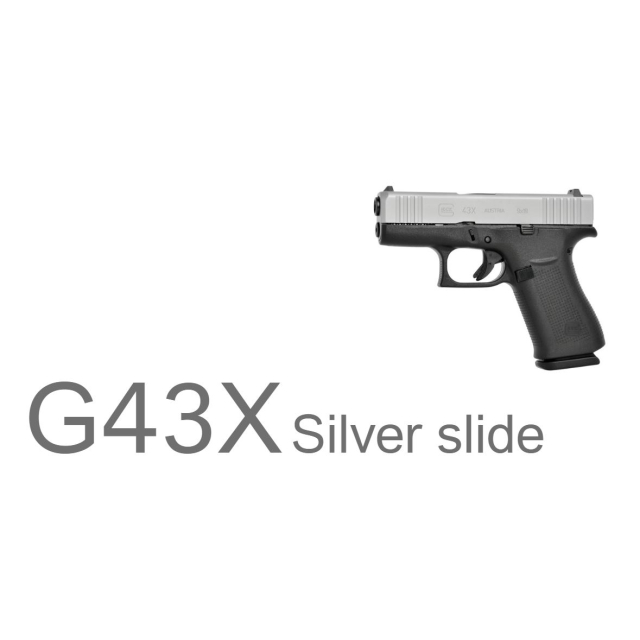 Glock 43X FS 9x19 SILVER SLIDE 8,6cm