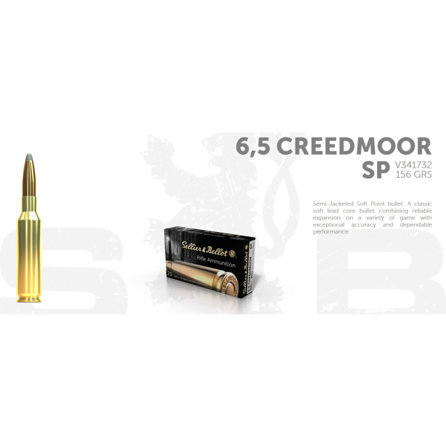 S&B 6,5 Creedmoor 156Grs/ 10,1G SP 20 ptr