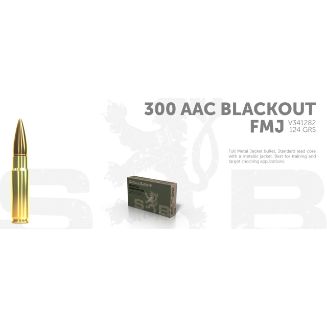 S&B .300 AAC BLACKOUT (.300 BLACKOUT), 124 grain F