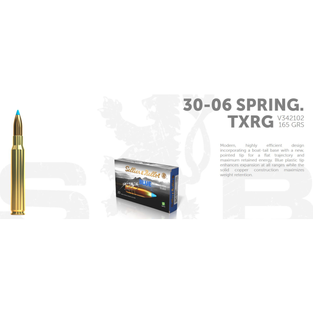 S&B EXERGY BLUE BLYFRI .30-06 165g 20 ptr