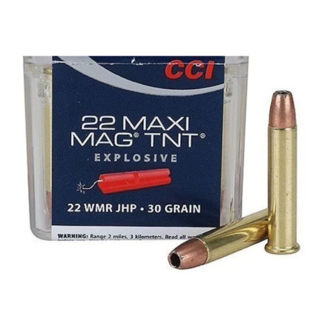 CCI .22 WMR, 30Gr MAXI-MAG TNT JHP 50 ptr