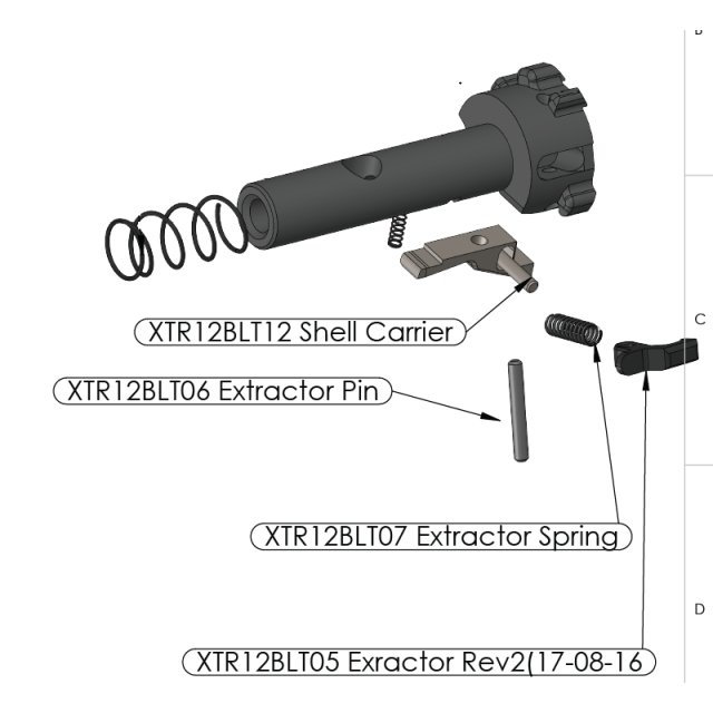 UTAS XTR-12 EXTRACTOR SPRING