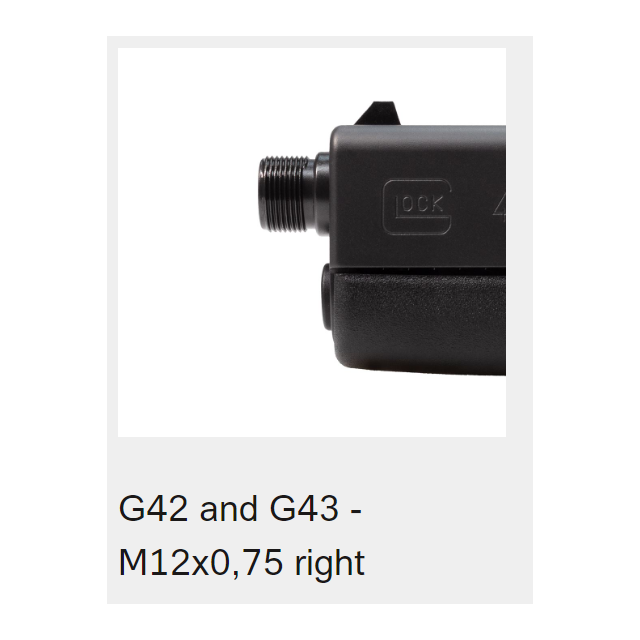 Glock Pipa TB G43 / G43X 9x19 9,6cm