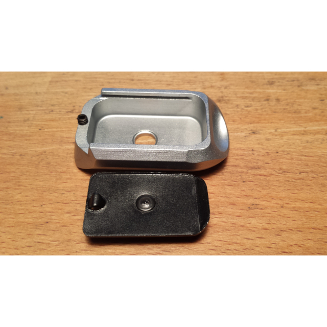 Tanfoglio Magasinbotten SF CUSTOM, Silver Base Pad