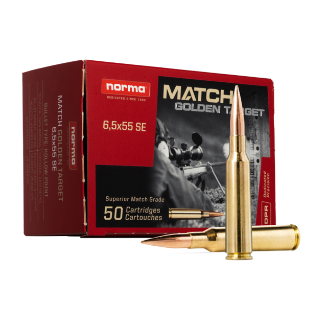 NORMA 6,5x55 MATCH GOLDEN TARGET 9,27g / 143gr HPB