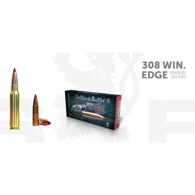 S&B .308W EDGE CE (CUTTING EDGE) 165 Grs/10,7g 20