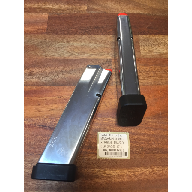 TANFOGLIO MAGASIN SF 9x19 18 ptr CHR, XTREME BLACK BASE