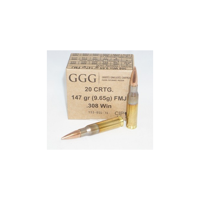 GGG .308W 147G FMJ 20 ptr GPX11