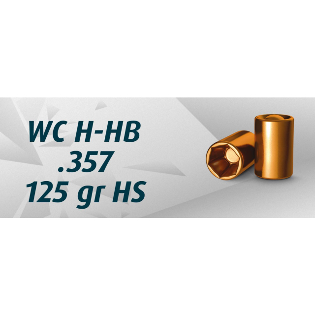 HN .38" WC .357"/125 Grain WC HB HS, BULK, 2000 st