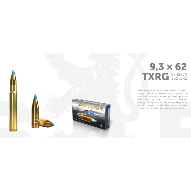 S&B EXERGY BLUE BLYFRI 9,3x62 250gr 20 ptr