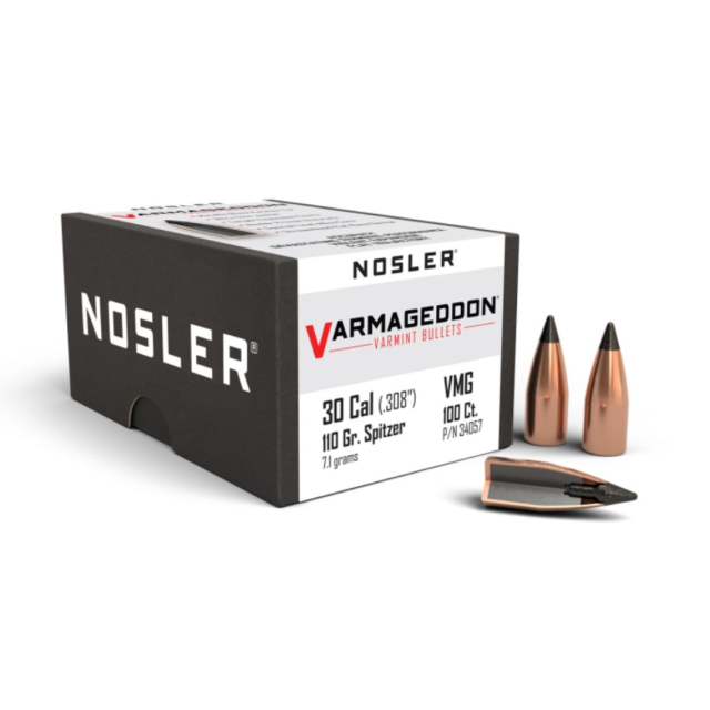 NOSLER  Varmageddon .30 Cal (.308") 110 Gr FB Tipped 100 kulor