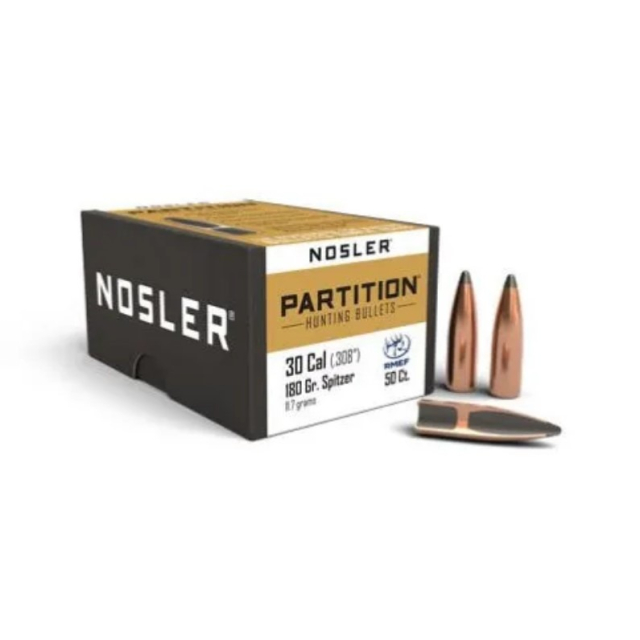 NOSLER Partition Hunting  .30 Cal (.308") 180Gr Spritzer 50 kulor