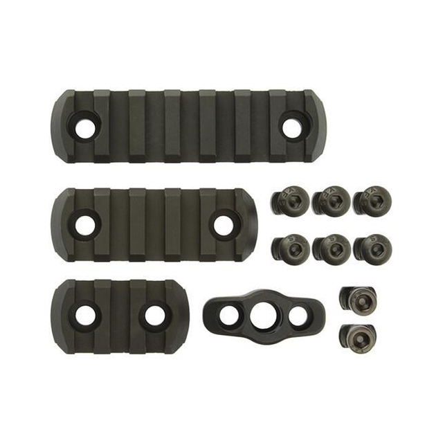 Rail kit M-LOK. 3 st Rail+QD Sling mount SVART