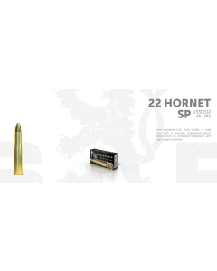 S&B .22 HORNET 45G SP, 20 ptr