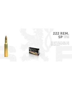 S&B .222 Rem 50G SP, 20 ptr