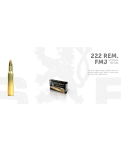 S&B .222 Rem 50G FMJ, 100 ptr