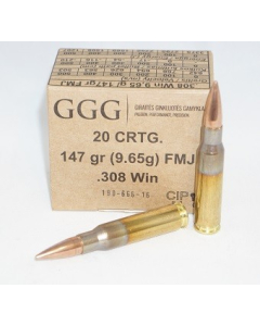 GGG .308W 147G FMJ 20 ptr GPX11