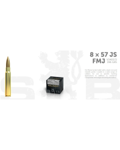 S&B 8x57 JS 196G FMJ, 50 ptr