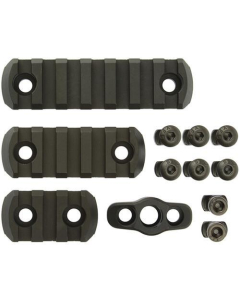 Rail kit M-LOK. 3 st Rail+QD Sling mount SVART